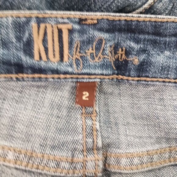 Kut from the Kloth Midrise Boyfriend Jeans Stretch Size 2 Blue Denim Womens - Picture 8 of 11
